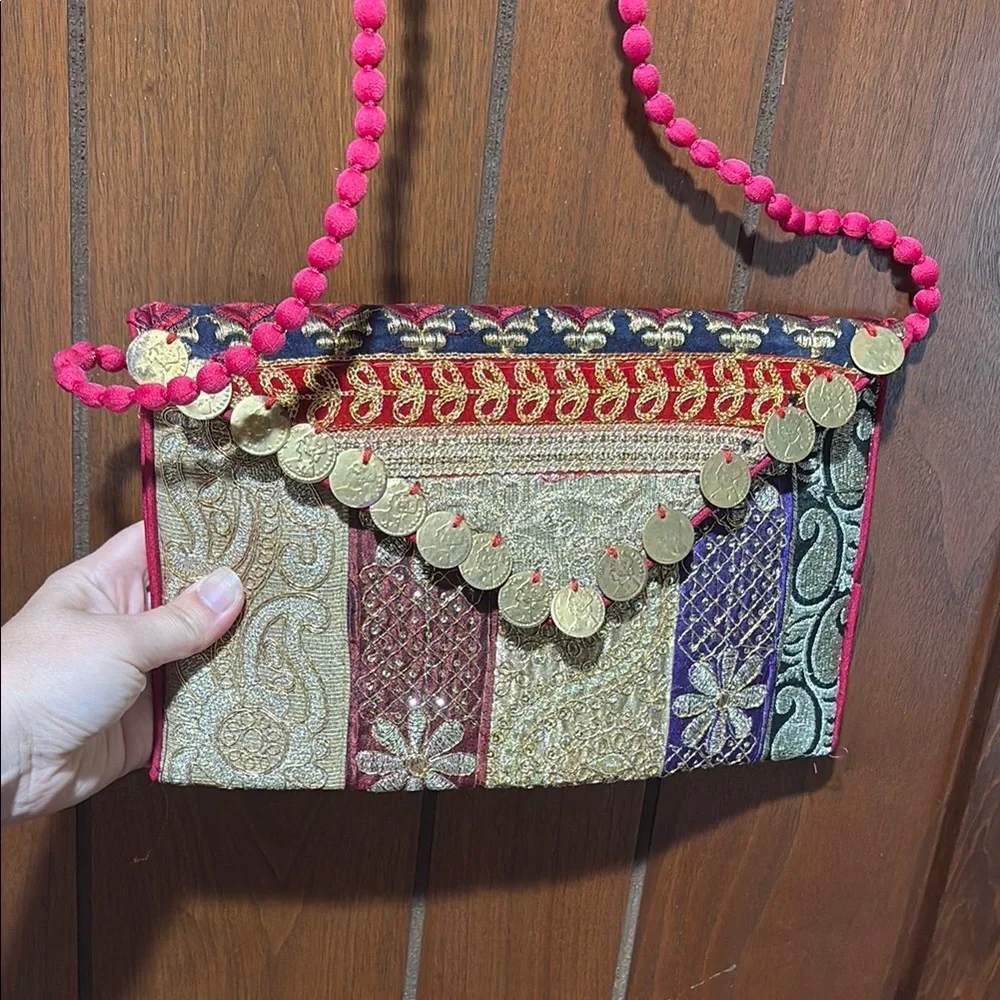 Handmade bohemian embroidered Patchwork Women's Bag